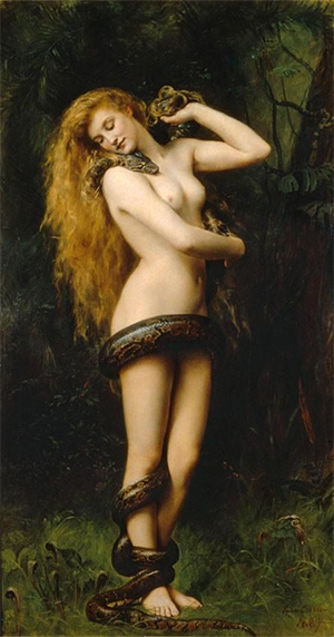 Lilith, John Collier, 1887 - olio su tela, The Atkinson Art Gallery, Southport, England