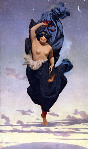 Notte (Nyx), Jean-Léon Gérôme, olio su tela, c. 1850–1855. Parigi, Musée d’Orsay