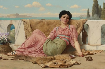 The quiet pet, by John William Godward, 1907