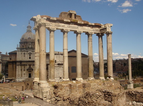 Il tempio di Saturno nel Foro Romano