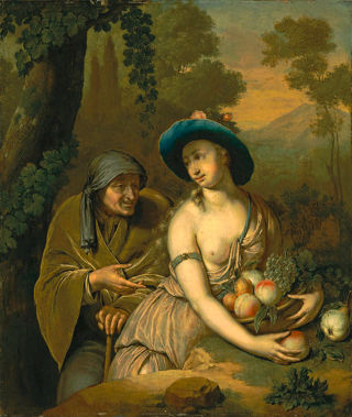 Vertumnus and Pomona di Willem van Mieris
