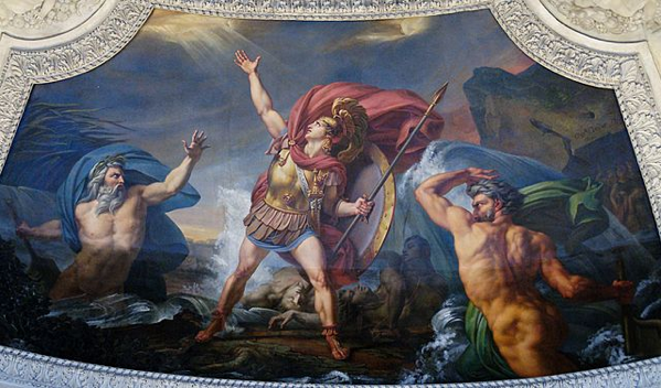 Achille e il fiume Xanto o Simoenta decorazione del Louvre, Couder