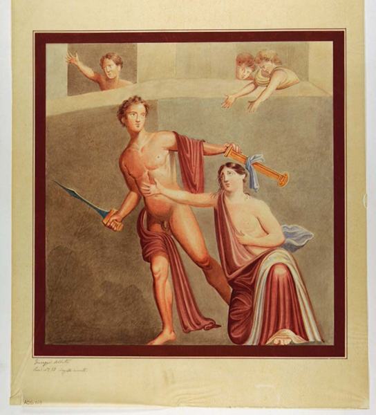Dipinto di Alcmeone che uccide sua madre Erifile, Pompei