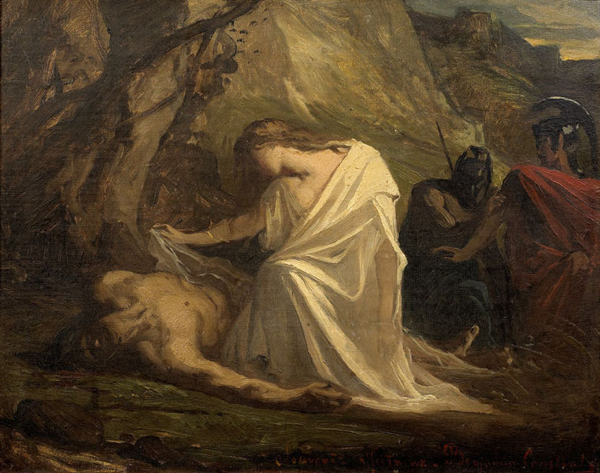 Jean-Joseph Benjamin-Constant, Antigone presso il corpo di Polinice, 1868. Photothèque Musée des Augustins