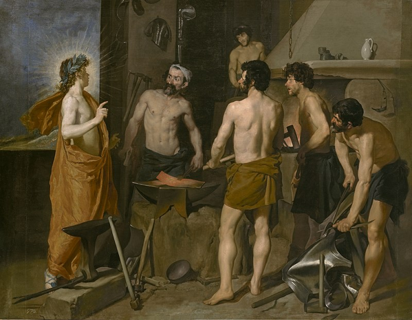 La fucina di Vulcano, Velázquez. Museo del Prado, Madrid.