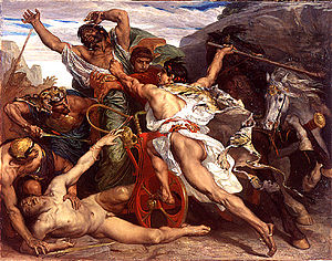 L'assassinio di Laio da parte di Edipo, di Joseph Blanc