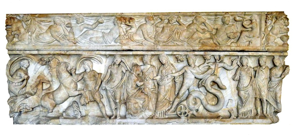 Leggenda di Trittolemo, sarcofago romano del II secolo, Museo del Louvre