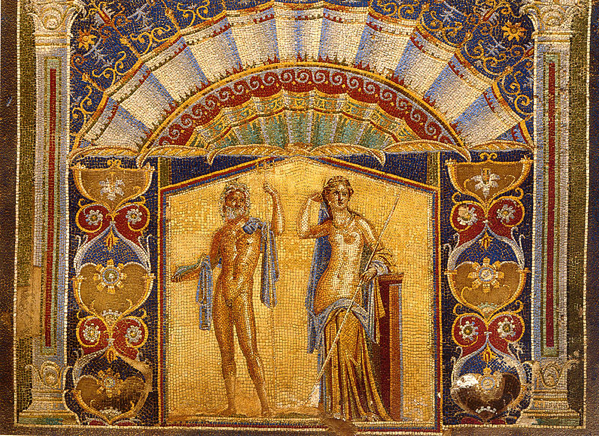 Nettuno e Salacia (mosaico romano di Ercolano, I secolo)