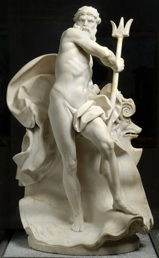 Nettuno, statua in marmo, Augustin Pajou, 1767, Museo delle Belle Arti di Lione.