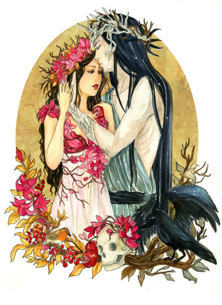 Persephone and Hades, ooneithoo, deviantart.com