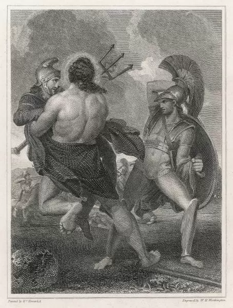 Poseidone tra in salvo Enea dallo scontro con Achille