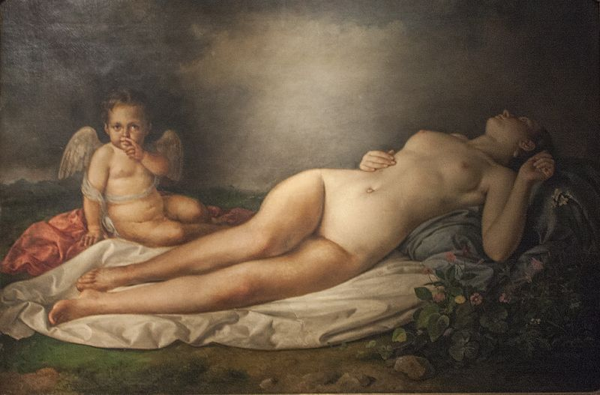 Venere dormiente - Andrea D'Antoni olio su tela 1840