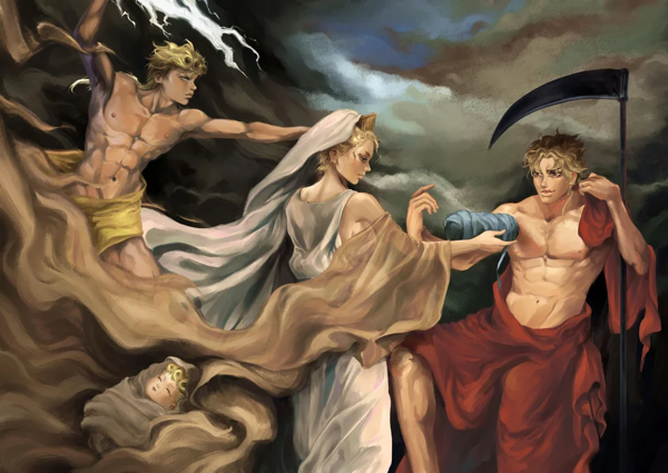 Zeus, Rhea, Cronus
