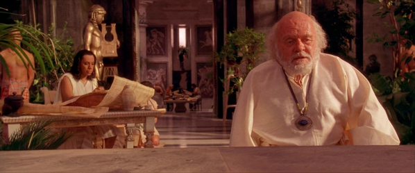 Anthony Hopkins nel ruolo di Tolomeo anziano, dal film Alexander di Oliver Stone, 2004