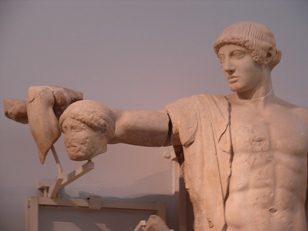 Apollo dal timpano occidentale del tempio di Zeus ad Olimpia, intorno al 460 a.C.