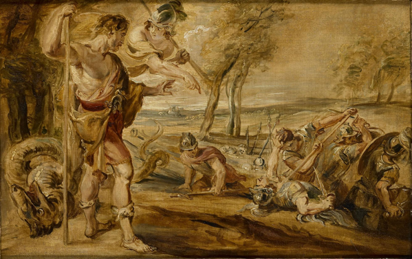 Cadmo che semina i denti del drago, Rubens