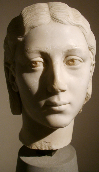 Cremona, busto di fanciulla romana, III sec. a.C.