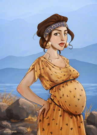 Donna greca incinta