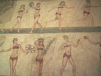 Donne in bikini, Villa Romana del Casale