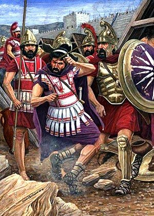 Filippo II perde l'occhio durante l'assedio di Metone, 354 aC.