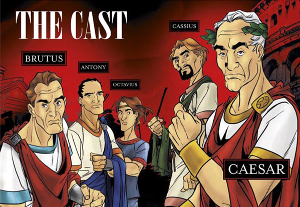 Julius Caesar, William Shakespeare, graphic novel disegni di Eduardo Garcia 