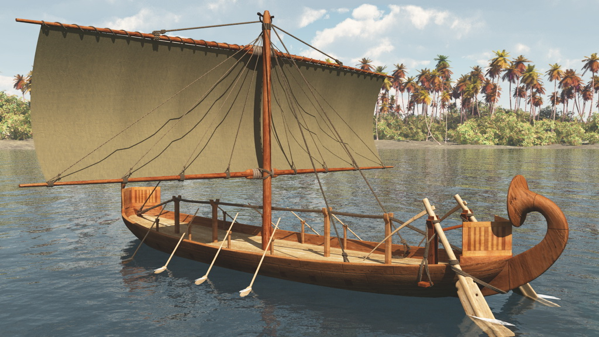 Ricostruzione di un antico naviglio greco