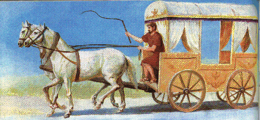 Ricostruzione di un carro dell'antichità
