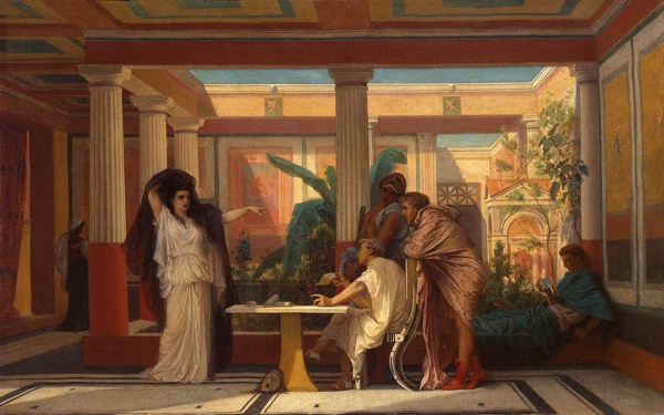 Theatrical Rehearsal in the House of an Ancient Roman Poet by Gustave Boulanger (1855)