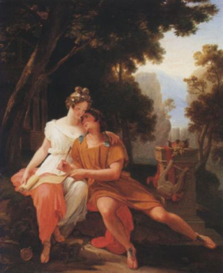 Auguste Jean Baptiste Vinchon, Properzio e Cinzia a Tivoli