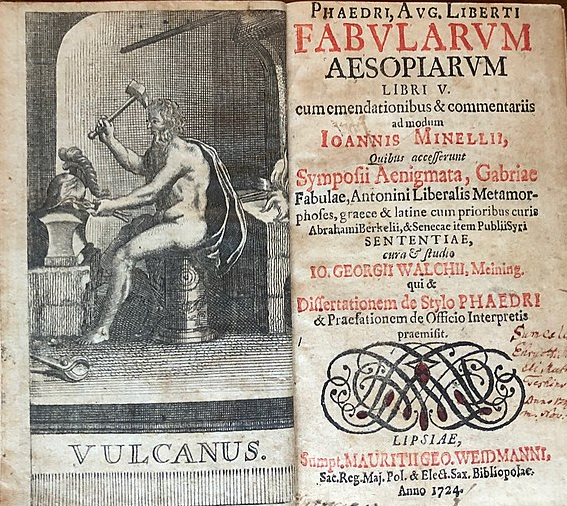 Edizione delle Favole di Fedro del 1724