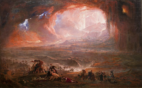 Euzione del Vesuvio del 79 d.C., dipinto di John Martin