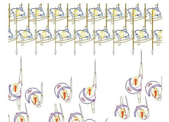 Falange in formazione vista dall'alto