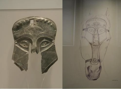 Frammento di armatura da cavallo di epoca classica proveniente dal Museo Archeologico Nazionale di Atene. Collezione dell'autore.