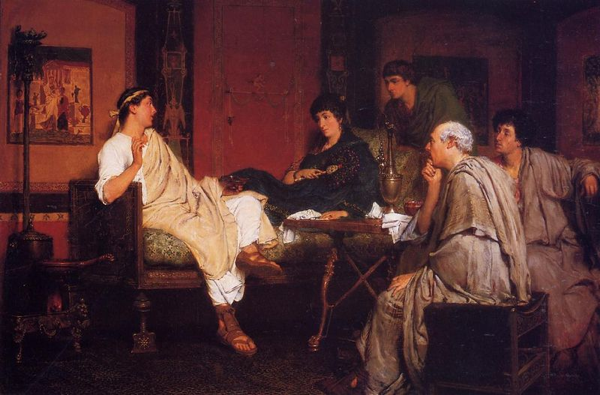 Il poeta Tibullo da un dipinto di Lawrence Alma-Tadema (1866)