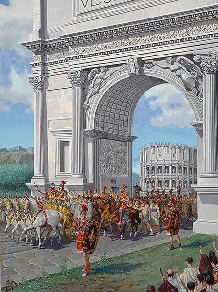 Illustrazione di un trionfo a Roma, 