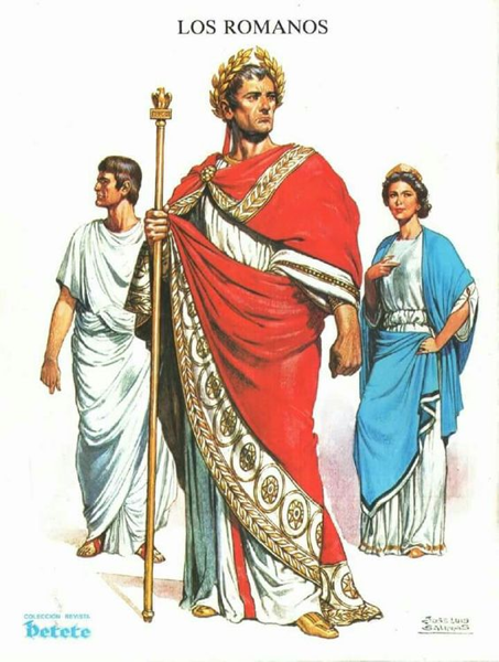 Illustrazone con costumi imperiali romani