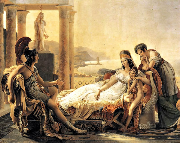 Pierre-Narcisse Guérin: Enea descrive la caduta di Troia a Didone 1815. Museo del Louvre.