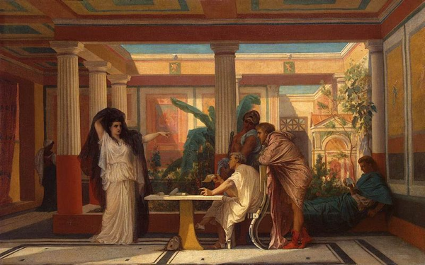 Prova teatrale nella casa di un poeta dell'antica Roma, Gustave Boulanger