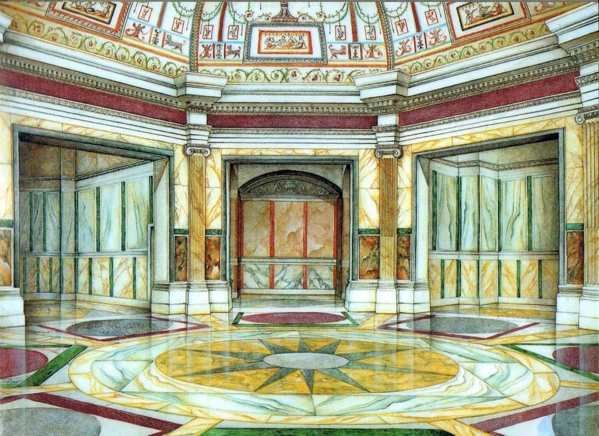 Ricostruzione dell'interno della Domus Aurea