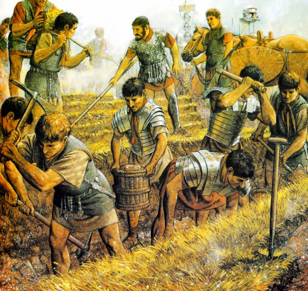 Soldati romani a lavoro