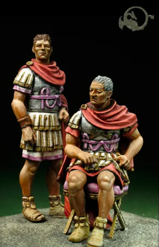 Soldatini Vespasiano e un ufficiale durante una campagna militare