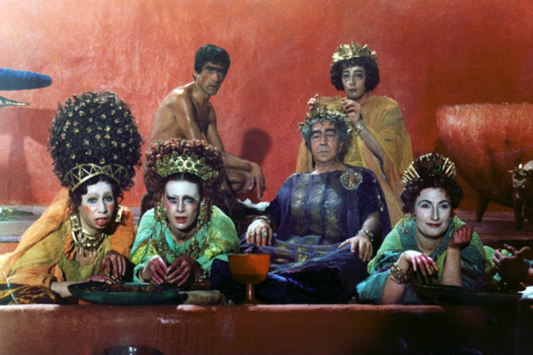 Una scena del film Fellini Satyricon, 1969