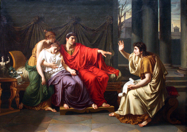 Virgilio che legge l'Eneide ad Augusto, Ottavia e Livia di Jean Baptiste-Wicar