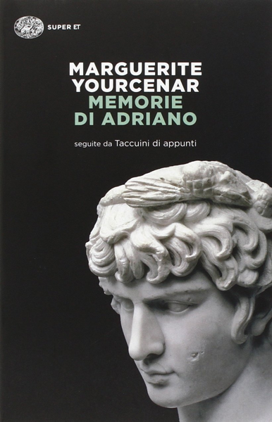 Copertina dell'edizione italiana del romanzo, Memorie di Adriano di Marguerite Yourcenar