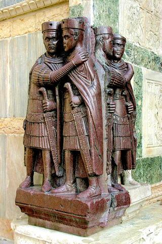 I tetrarchi (scultura di porfido, basilica di San Marco, a Venezia)