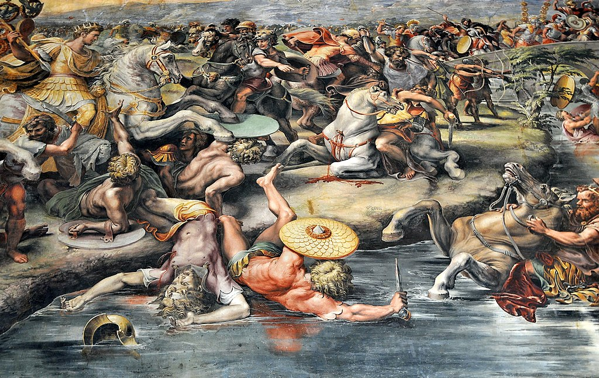 Battaglia sul Ponte Milvio, Scuola Raffello, Giulio Romano, Stanze Vaticane, Roma