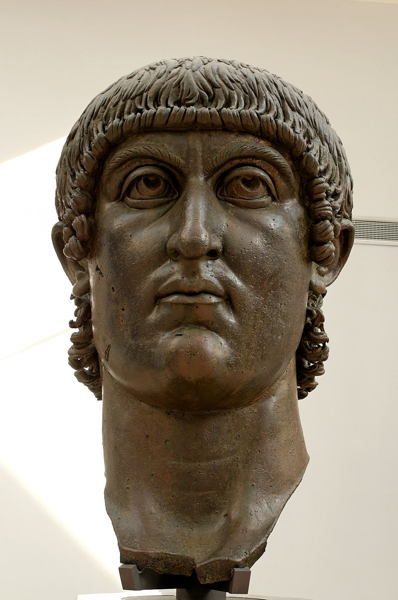 Testa di Bronzo da una statua colossale di Costantino, Roma, Musei Capitolini 