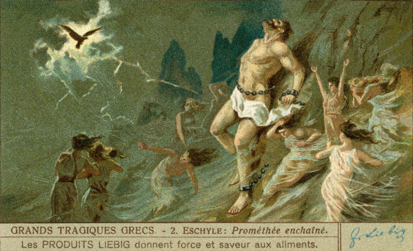 Figurina Liebig, Serie "Grandi Tragici greci": Eschilo, Prometeo incatenato