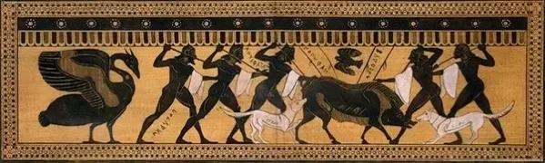 Scena di caccia nell'Antica Grecia