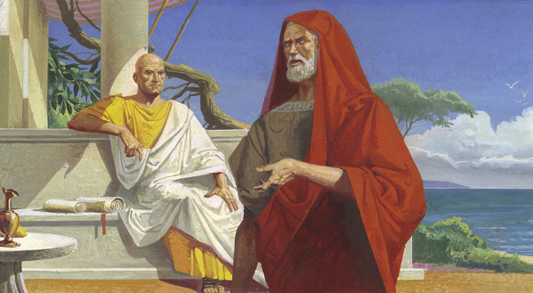 Scipione incontra Annibale, dipinto di Severino Baraldi